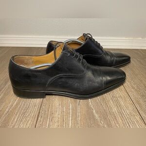 Magnanni Men's Black Leather Oxfords 21019 Size 14 M